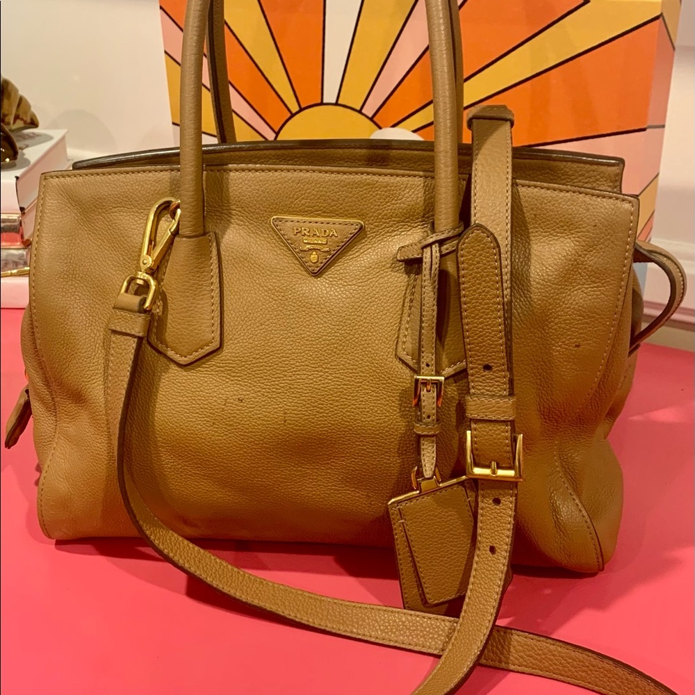 Prada Caramel Leather tote